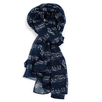 Music Print Scarf By French Grey Interiors | notonthehighstreet.com