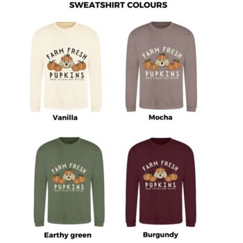 Personalised Farm Fresh Pupkins Pet Lover Sweatshirt, 3 of 5
