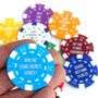 Personalised Poker Chip Custom Text Casino Gift Colours, thumbnail 1 of 6
