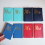 Mr And Mr Personalised Leather Passport Gift Set, thumbnail 2 of 6