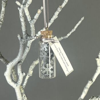 Miniature Silver Snowflakes Personalised Christmas Decoration, 5 of 11