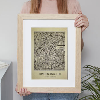 Any UK Address Vintage Style Personalised Map Print, 7 of 8