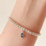 Sterling Silver Evil Eye Charm Beaded Bracelet, thumbnail 6 of 6