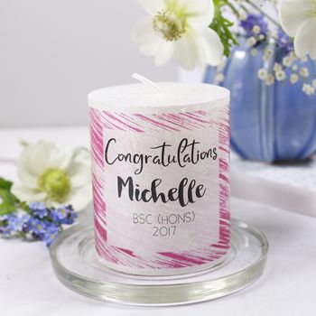 Congratulations Graduation Personalised Candle, 4 of 6