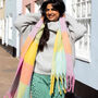 Pastel Check Winter Scarf, thumbnail 4 of 4