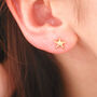 Mini 18ct Gold Starfish Stud Earrings, thumbnail 1 of 7