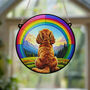 Cocker Spaniel Rainbow Bridge Stained Glass Effect Suncatcher, thumbnail 4 of 7