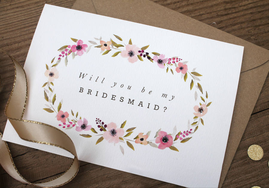 Personalised 'Will You Be My Bridesmaid?' Card By Stephanie Davies ...
