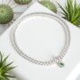 Sterling Silver August Birthstone Bracelet, thumbnail 1 of 10