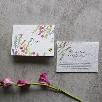 Plantable Wildflower Place Card Wedding Favours In One, 12 of 12