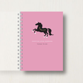 Personalised Unicorn Lovers Journal Or Notebook, 7 of 11