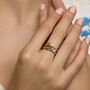 Peridot And Moonstone Gold Ring, thumbnail 2 of 8