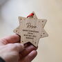 Personalised Wooden Christmas Star Decoration – Staff And Teacher Gift, thumbnail 3 of 4