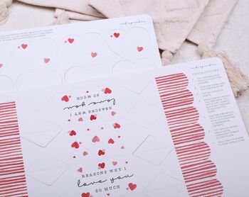 Reasons Why I Love You Surprise Cracker, Red Heart Diy Kit, 3 of 5