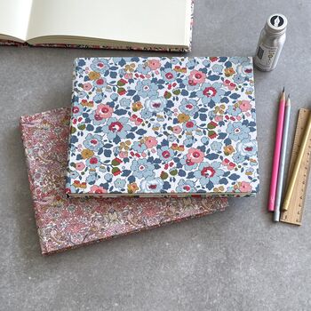 Personalised Liberty Fabric Guest / Note /Sketch / Book, 4 of 8