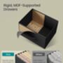Chest Of Drawers Fabric Storage Unit Steel Mdf, thumbnail 4 of 6
