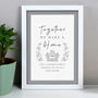Personalised New Home White A4 Framed Print, thumbnail 3 of 3