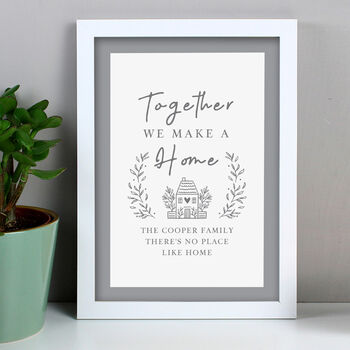 Personalised New Home White A4 Framed Print, 3 of 3