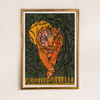 Tiger In The Jungle Art Print, 5 of 5