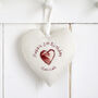 Personalised 1st Birthday Hanging Heart Gift For Girl, thumbnail 5 of 12