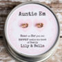 Personalised Family Knot Earrings In Gift Tin, thumbnail 3 of 9