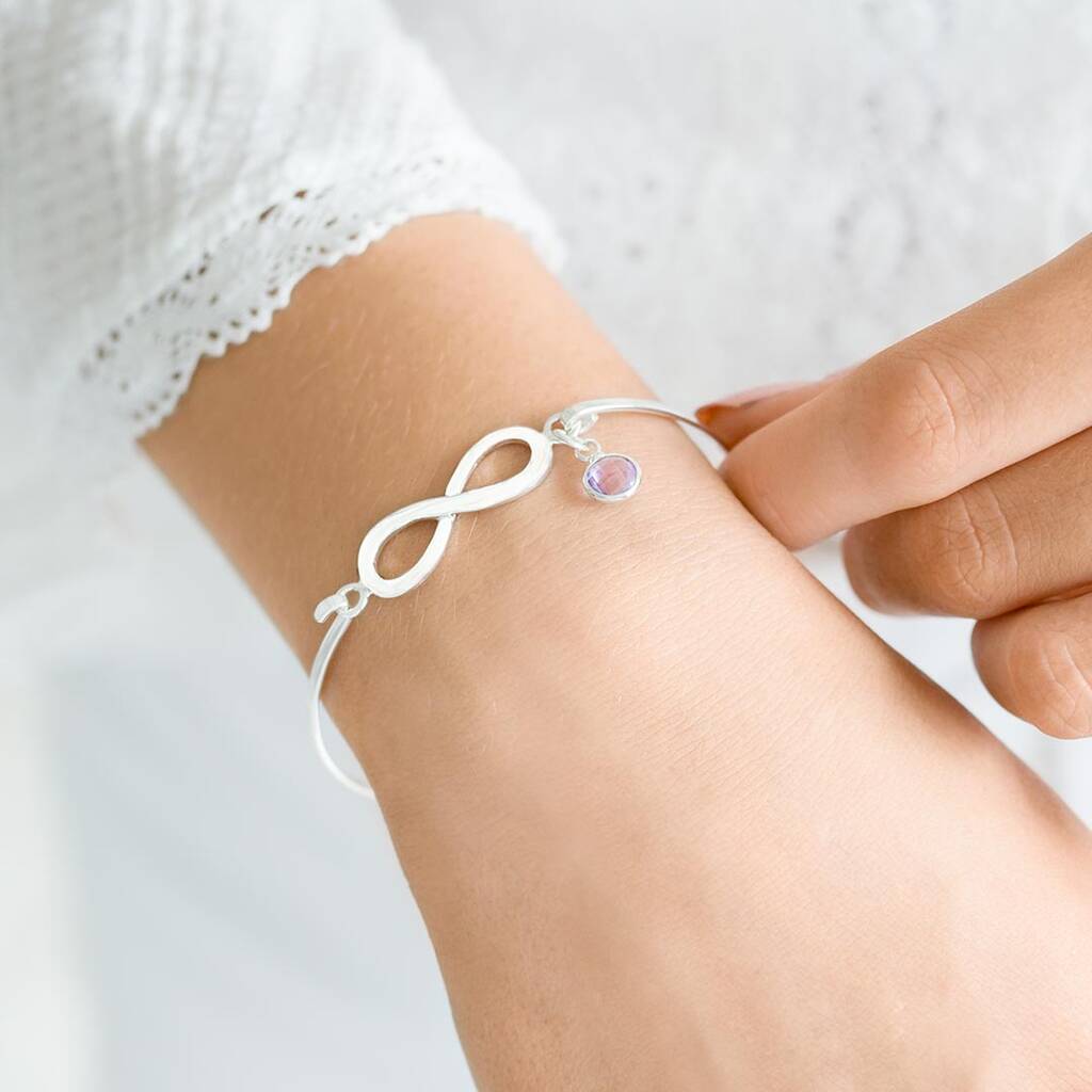 Chiara Sterling Silver Infinity Personalised Bracelet, 1 of 11