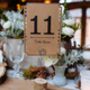 Set Of 12 Brown Card Table Numbers, thumbnail 3 of 7