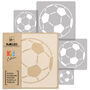 Reusable Plastic Stencils Five Pcs Ball With Brushes, thumbnail 2 of 5