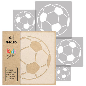 Reusable Plastic Stencils Five Pcs Ball With Brushes, 2 of 5