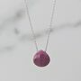 The Nugét Ruby July Birthstone Necklace, Silver, thumbnail 3 of 6