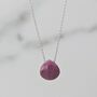 Ruby Teardrop July Birthstone Necklace, Silver, thumbnail 3 of 6