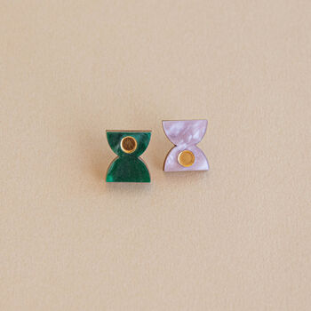 Hourglass Time Colourful Laser Acrylic Stud Earrings, 3 of 7