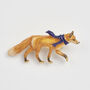 Cosy Fox Enamel Brooch, thumbnail 1 of 7