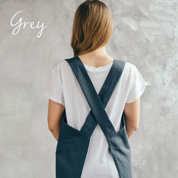 Personalised Cotton Pinafore Apron For Women, 5 of 12