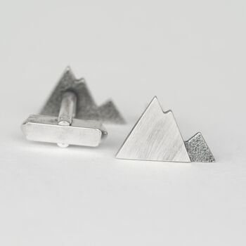 Personalised Silver Mountain Cufflinks, 2 of 4