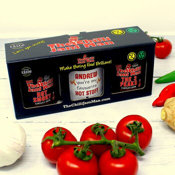 'Hot Stuff' Personalised Chilli Jam Gift Set, 6 of 10