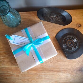 Vinyl Record Bookends Bowl Coasters Gift Pack | Bundle Set | Job Lot | Retro | Music Fan| Music Lover |, 2 of 12