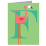 Mini F For Flamingo Card, thumbnail 2 of 5