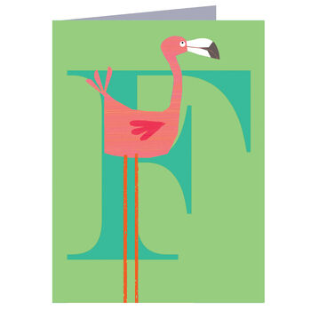 Mini F For Flamingo Card, 2 of 5