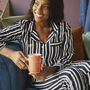 Black And White Striped Sateen Pyjamas, thumbnail 1 of 1