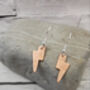 Handmade Copper And Silver Plated Dangle Earrings, thumbnail 3 of 7