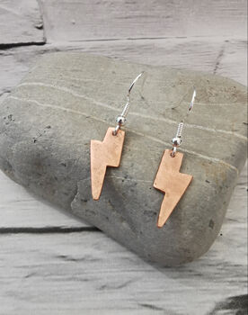 Handmade Copper And Silver Plated Dangle Earrings, 3 of 7
