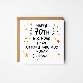 Utterly Fabulous X Personalised 70th Birthday Card You Choose, 2 of 2