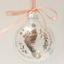 Baby's First Christmas Foot Print Personalised Bauble, thumbnail 1 of 6