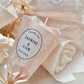 Personalised Wedding Heart Candle Favours, 4 of 9