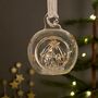 Glass Bauble With Nativity Scene, thumbnail 1 of 2