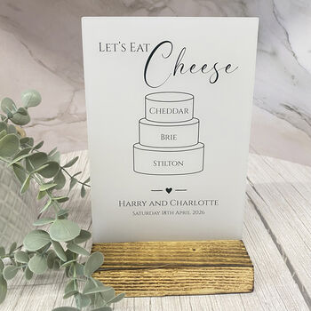 Classic Personalised Cheese Sign Opaque, 5 of 6