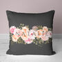 Personalised Floral Name Cushion, thumbnail 1 of 7