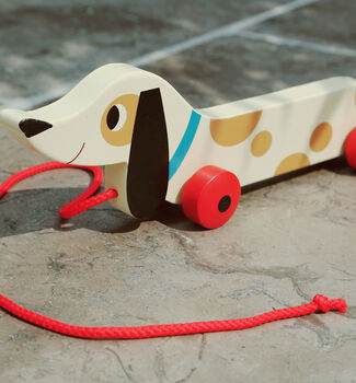 Charlie The Sausage Dog Wooden Pull Toy, 3 of 7