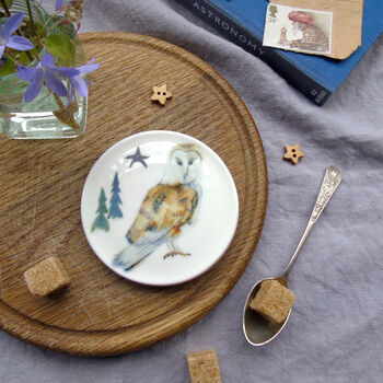 Barn Owl Bone China Coaster, 3 of 5